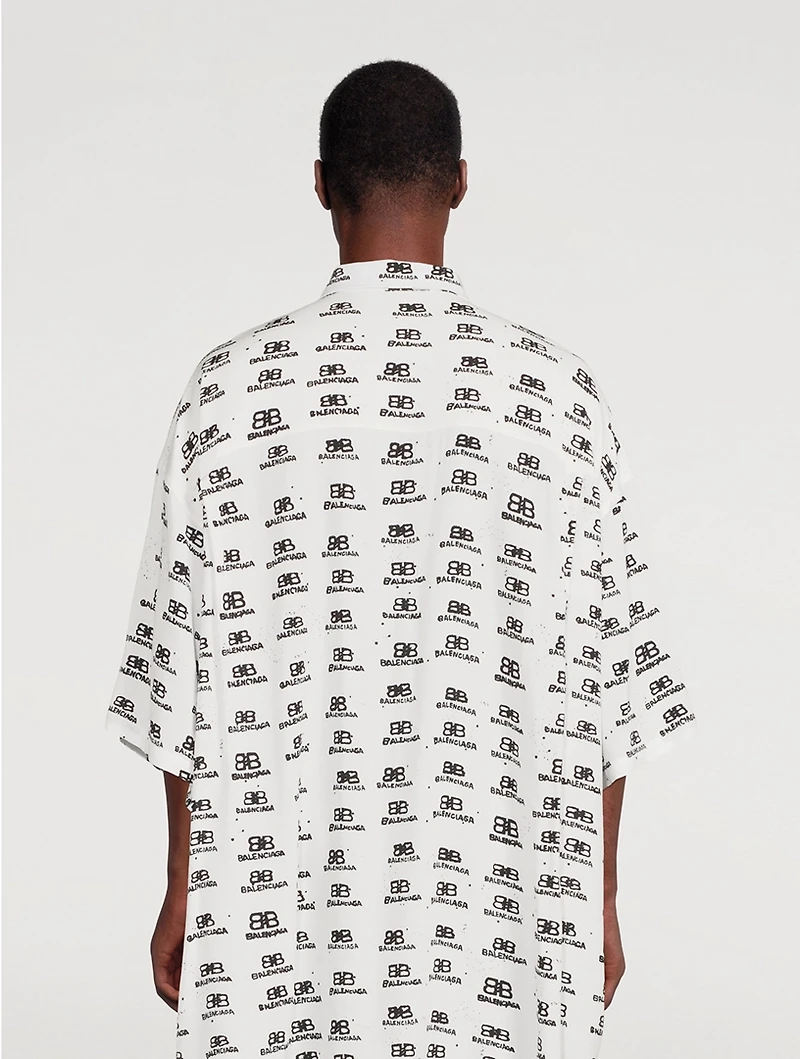 Poplin Oversized Short-Sleeve Shirt