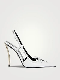 Laced Pin-Point Slingback Pumps
