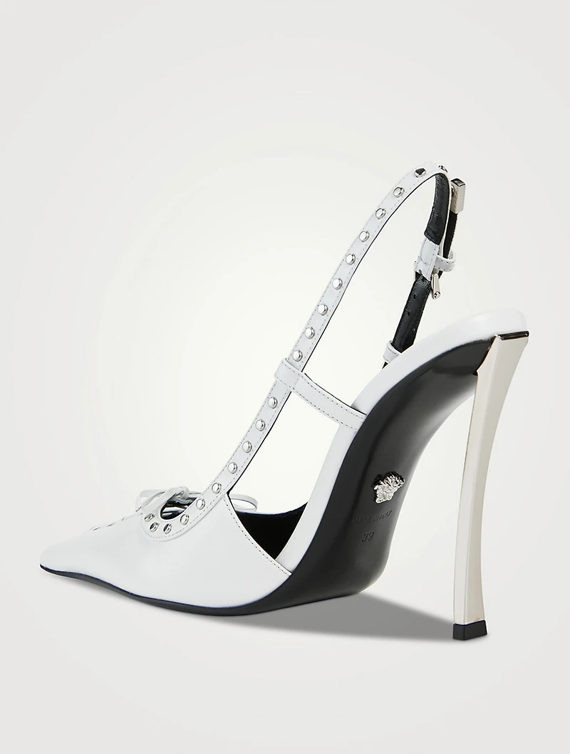 Laced Pin-Point Slingback Pumps