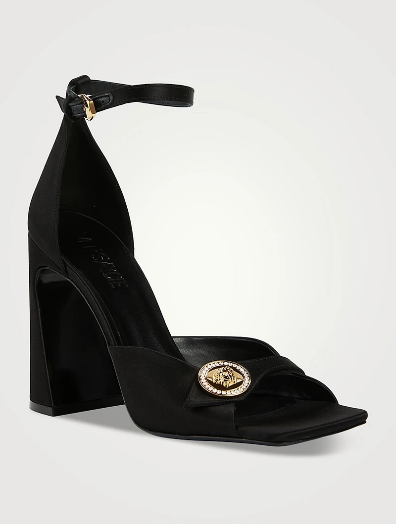 Versace Coin Satin Sandals