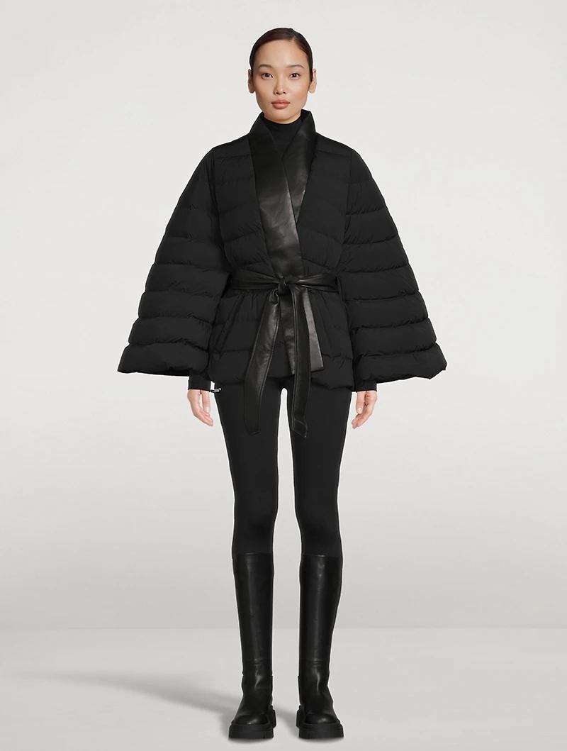 Julieta Belted Down Cape