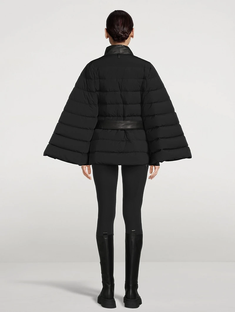 Julieta Belted Down Cape