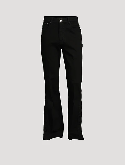 Stack Flared Slim-Fit Jeans