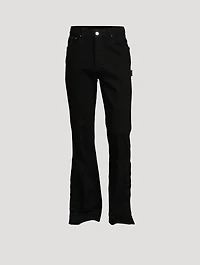 Stack Flared Slim-Fit Jeans