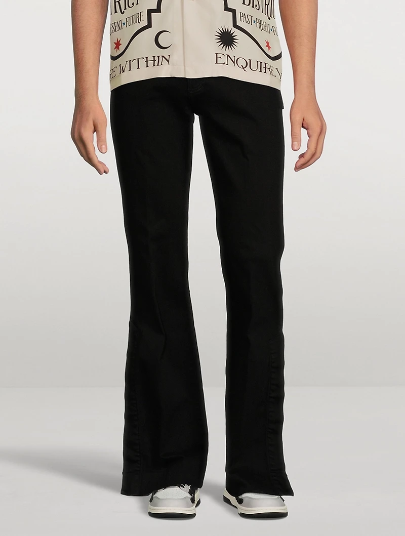 Stack Flared Slim-Fit Jeans