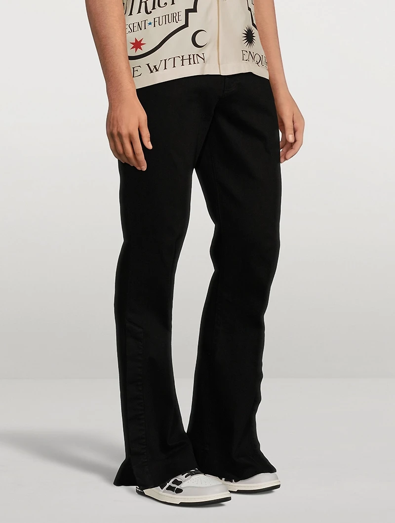 Stack Flared Slim-Fit Jeans