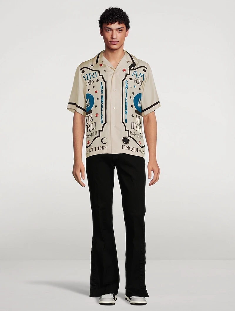 Stack Flared Slim-Fit Jeans