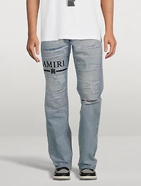 Straight-Leg Jeans With M.A. Bar Logo
