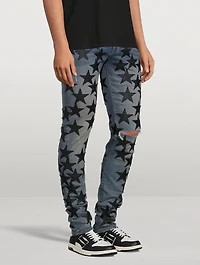 Chemist Skinny Jeans With Leather Stars