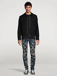 Chemist Skinny Jeans With Leather Stars