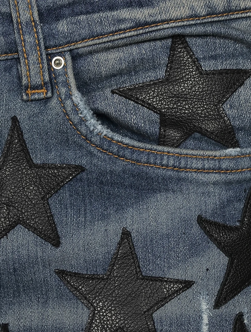 Chemist Skinny Jeans With Leather Stars