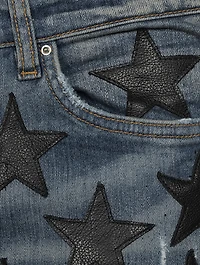 Chemist Skinny Jeans With Leather Stars