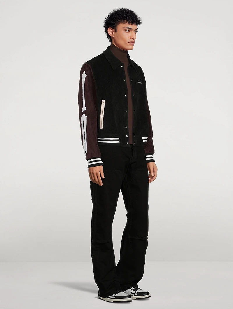 Corduroy Bones Varsity Jacket
