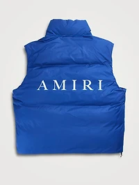 Nylon Down Vest With Hood
