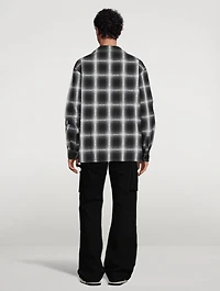 Plaid Shirt Shadow Logo Print