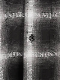 Plaid Shirt Shadow Logo Print