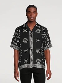 Ouija Board Silk Bowling Shirt