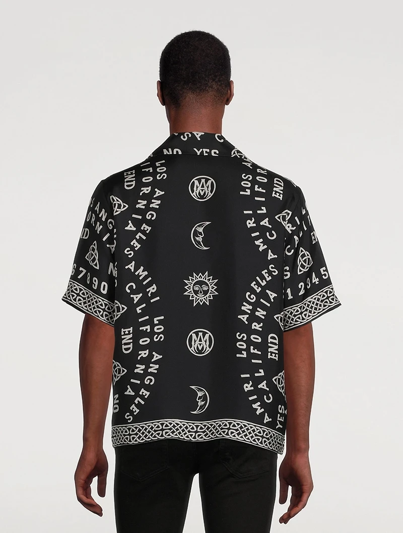 Ouija Board Silk Bowling Shirt