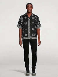 Ouija Board Silk Bowling Shirt