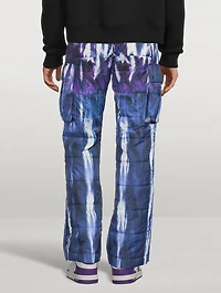 Tie Dye Quilted Cargo Pants