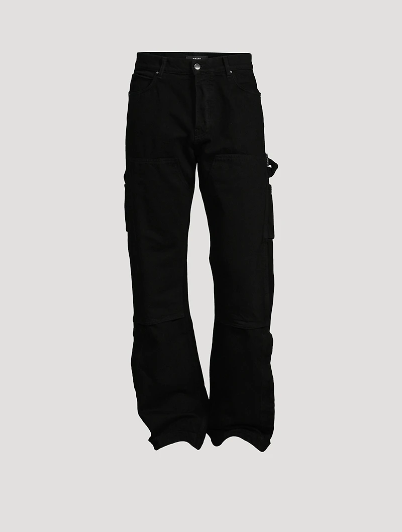 Cotton Straight-Leg Carpenter Jeans