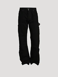 Cotton Straight-Leg Carpenter Jeans