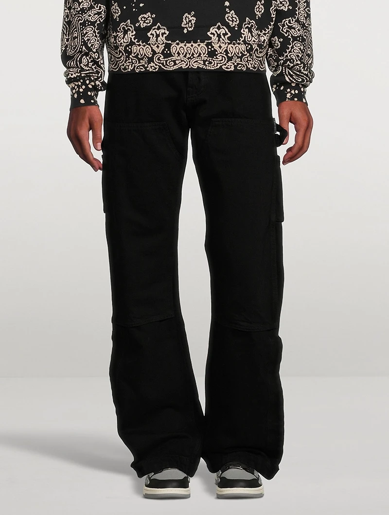 Cotton Straight-Leg Carpenter Jeans
