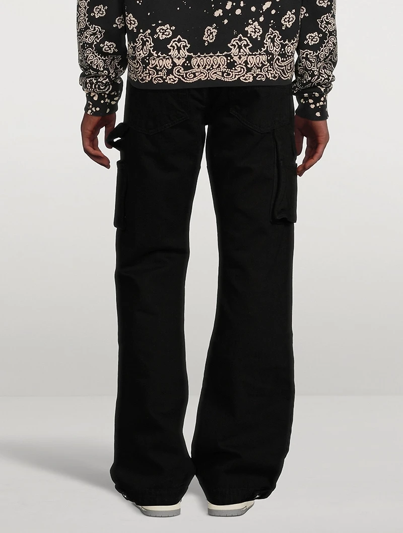 Cotton Straight-Leg Carpenter Jeans