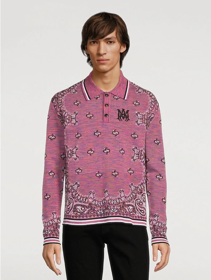 Space Dye Bandana Polo Shirt