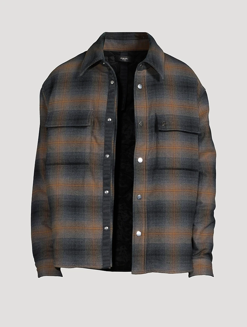 Plaid Padded Overshirt