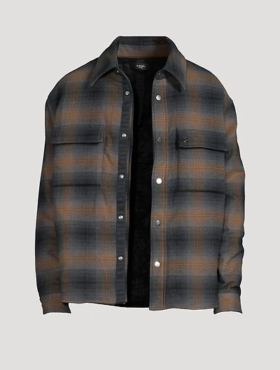 Plaid Padded Overshirt