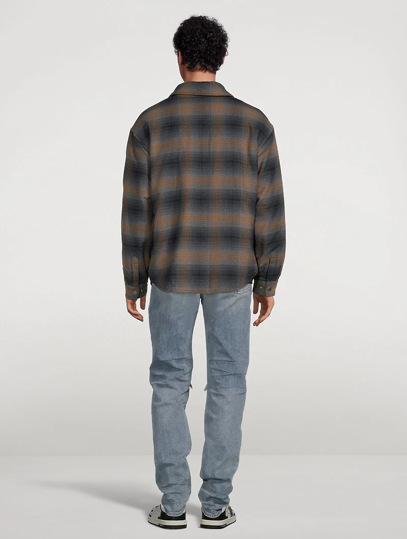 Plaid Padded Overshirt