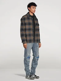 Plaid Padded Overshirt