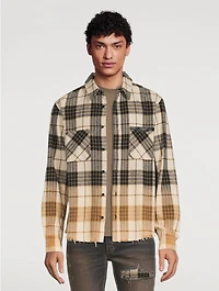 Dip Dye Plaid Shirt