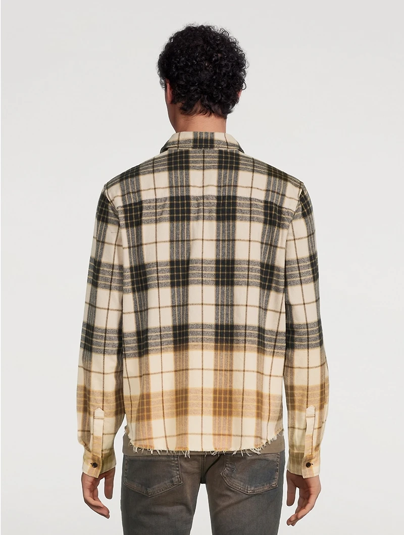 Dip Dye Plaid Shirt