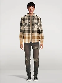 Dip Dye Plaid Shirt