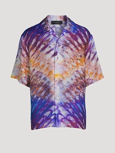 Tie-Dye Silk Bowling Shirt