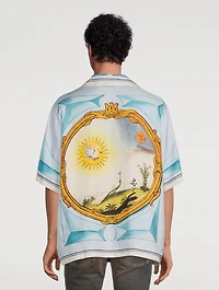 Landscape Frame Silk Bowling Shirt