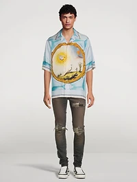 Landscape Frame Silk Bowling Shirt