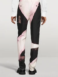 Brushstroke Slim-Fit Cigarette Pants