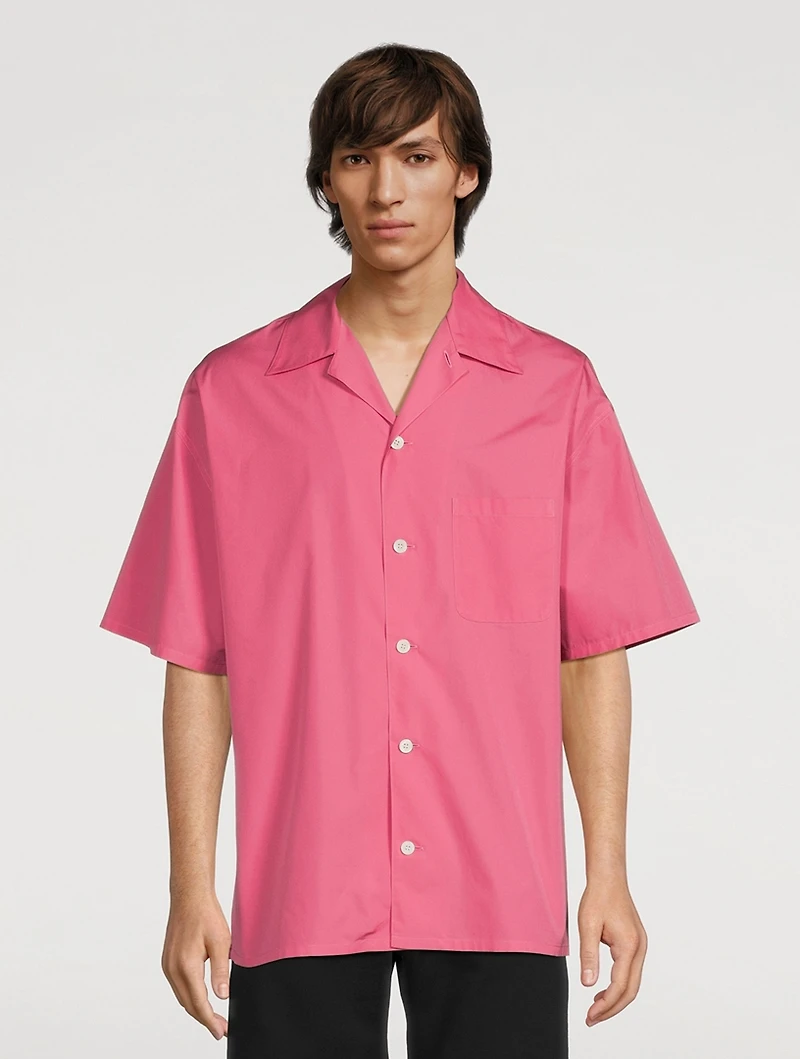 Cotton Short-Sleeve Boxy Shirt