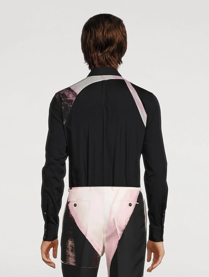 Brushstroke Harness Slim-Fit Shirt