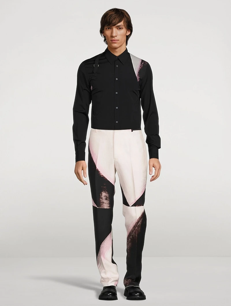 Brushstroke Harness Slim-Fit Shirt