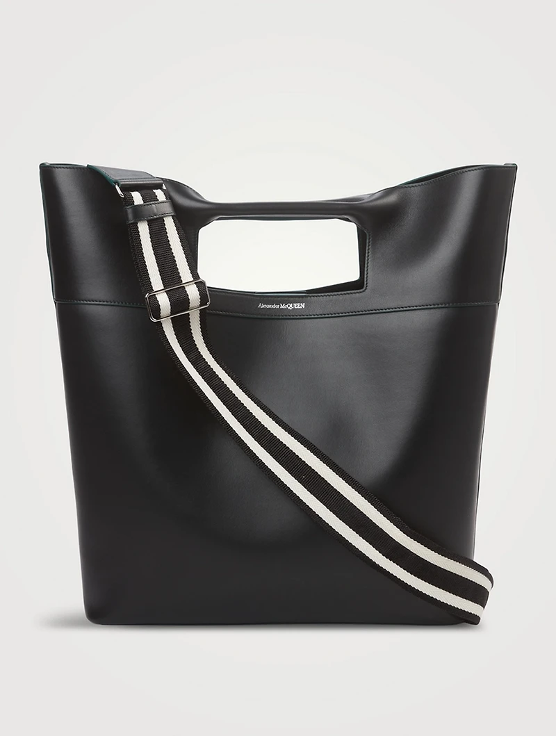 Leather Square Tote Bag
