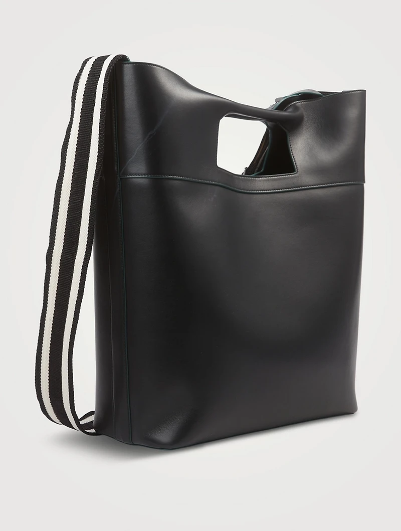 Leather Square Tote Bag