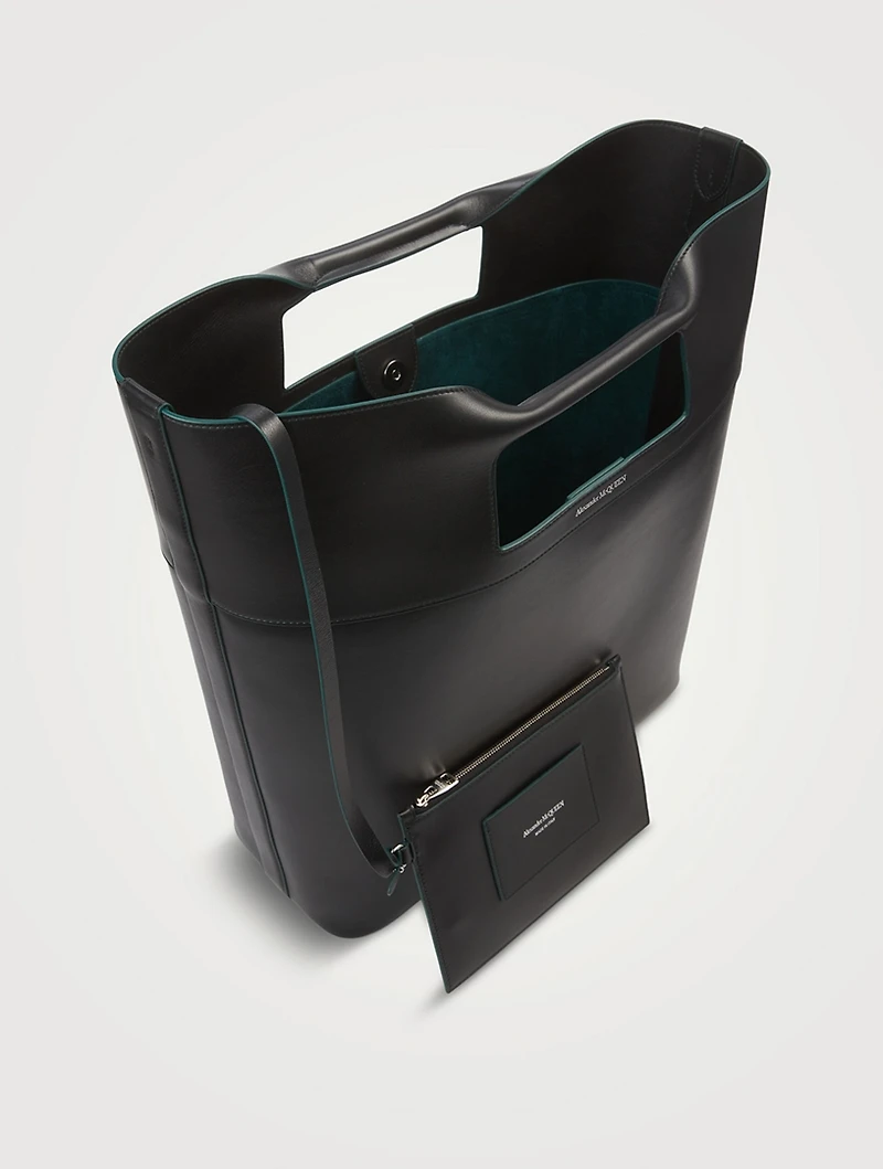 Leather Square Tote Bag