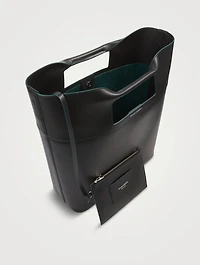 Leather Square Tote Bag