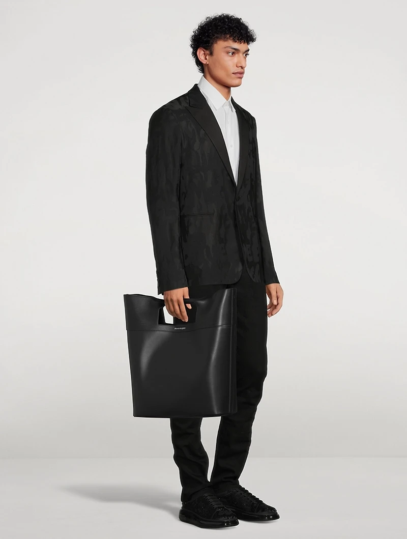 Leather Square Tote Bag