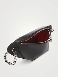Leather Belt Bag With Biker Chain