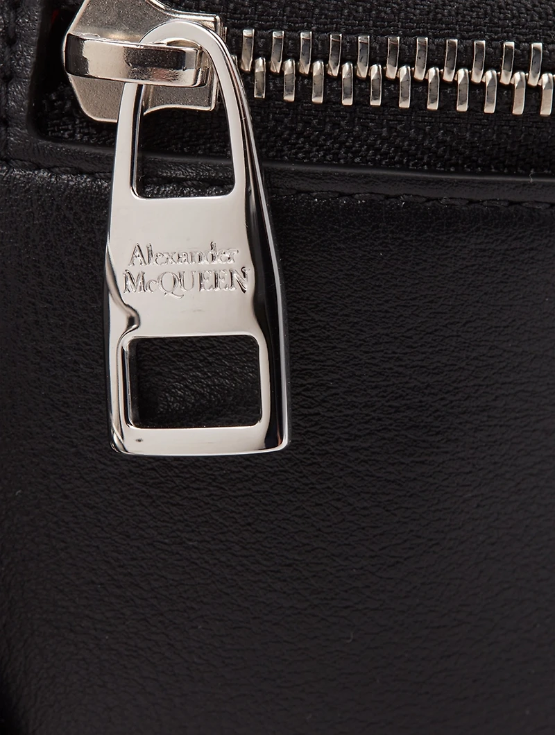 Leather Belt Bag With Biker Chain
